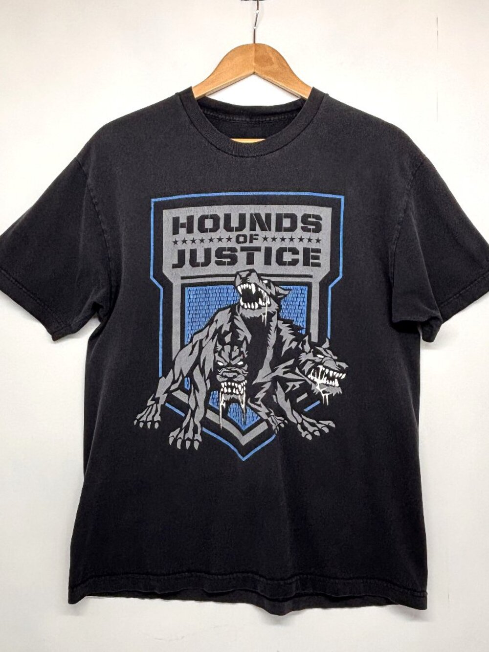 WWE 2013 Hounds of Justice The Shield Wrestling T-Shirt Graphic Tee Black Size M